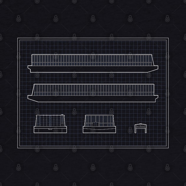 Vancouver Barge Blueprint (White) by Koyaanisqatsian